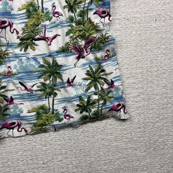 Only & Sons T-Shirt Mens M Tropical Flamingo Palm tree Hippie Summer Festival - Picture 13 of 14